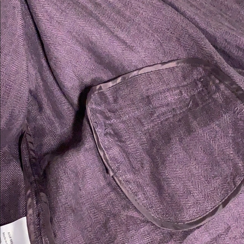 “Purple Open Drape Front Linen Jacket” - Picture 6 of 8